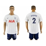 Tottenham Hotspur #2 Walker White Blue Soccer Club Jersey