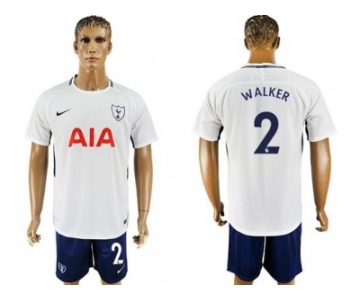 Tottenham Hotspur #2 Walker White Blue Soccer Club Jersey