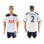 Tottenham Hotspur #2 Walker White Home Soccer Club Jersey2