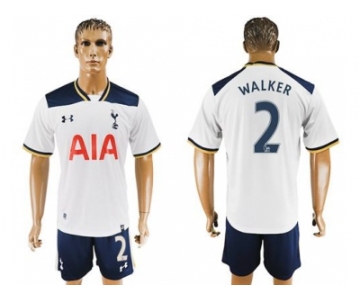 Tottenham Hotspur #2 Walker White Home Soccer Club Jersey2