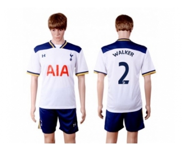 Tottenham Hotspur #2 Walker White Home Soccer Club Jersey3