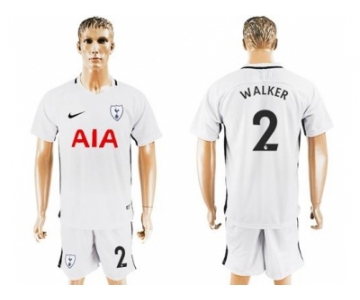 Tottenham Hotspur #2 Walker White Home Soccer Club Jersey