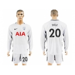 Tottenham Hotspur #20 Dele Home Long Sleeves Soccer Club Jersey