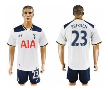 Tottenham Hotspur #23 Eriksen White Home Soccer Club Jersey2