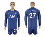 Tottenham Hotspur #27 Wimmer Away Long Sleeves Soccer Club Jersey