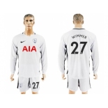 Tottenham Hotspur #27 Wimmer Home Long Sleeves Soccer Club Jersey