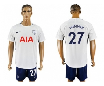 Tottenham Hotspur #27 Wimmer White Blue Soccer Club Jersey