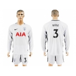 Tottenham Hotspur #3 Rose Home Long Sleeves Soccer Club Jersey