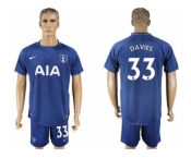 Tottenham Hotspur #33 Davies Away Soccer Club Jersey