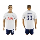 Tottenham Hotspur #33 Davies White Blue Soccer Club Jersey