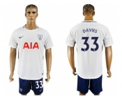 Tottenham Hotspur #33 Davies White Blue Soccer Club Jersey