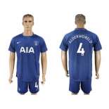 Tottenham Hotspur #4 Alderweireld Away Soccer Club Jersey