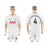 Tottenham Hotspur #4 Alderweireld White Home Soccer Club Jersey