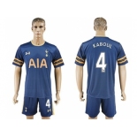 Tottenham Hotspur #4 Kaboul Away Soccer Club Jersey