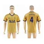 Tottenham Hotspur #4 Kaboul Sec Away Soccer Club Jersey