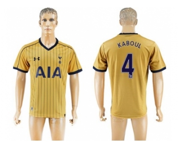 Tottenham Hotspur #4 Kaboul Sec Away Soccer Club Jersey