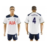 Tottenham Hotspur #4 Kaboul White Home Soccer Club Jersey1