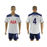 Tottenham Hotspur #4 Kaboul White Home Soccer Club Jersey2