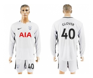 Tottenham Hotspur #40 Glover Home Long Sleeves Soccer Club Jersey