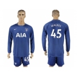 Tottenham Hotspur #45 Walkes Away Long Sleeves Soccer Club Jersey