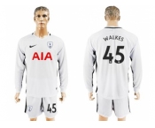 Tottenham Hotspur #45 Walkes Home Long Sleeves Soccer Club Jersey