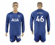 Tottenham Hotspur #46 Amos Away Long Sleeves Soccer Club Jersey