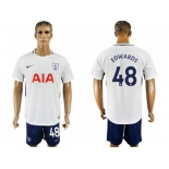 Tottenham Hotspur #48 Edwards White Blue Soccer Club Jersey