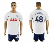 Tottenham Hotspur #48 Edwards White Blue Soccer Club Jersey