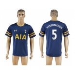 Tottenham Hotspur #5 Vertonghen Away Soccer Club Jersey3