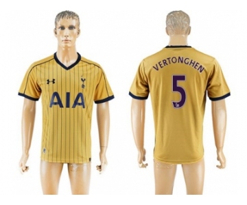 Tottenham Hotspur #5 Vertonghen Sec Away Soccer Club Jersey