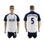 Tottenham Hotspur #5 Vertonghen White Home Soccer Club Jersey1