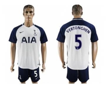 Tottenham Hotspur #5 Vertonghen White Home Soccer Club Jersey1