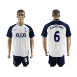 Tottenham Hotspur #6 Chiriches White Home Soccer Club Jersey