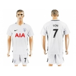 Tottenham Hotspur #7 Son White Home Soccer Club Jersey