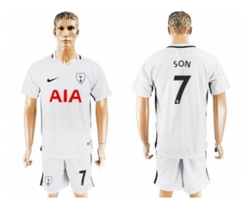 Tottenham Hotspur #7 Son White Home Soccer Club Jersey