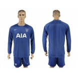 Tottenham Hotspur Blank Away Long Sleeves Soccer Club Jersey