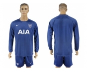 Tottenham Hotspur Blank Away Long Sleeves Soccer Club Jersey