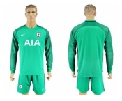 Tottenham Hotspur Blank Green Goalkeeper Long Sleeves Soccer Club Jersey