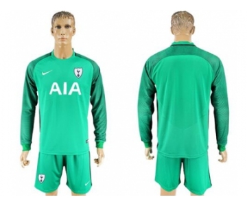 Tottenham Hotspur Blank Green Goalkeeper Long Sleeves Soccer Club Jersey