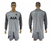 Tottenham Hotspur Blank Grey Goalkeeper Long Sleeves Soccer Club Jersey