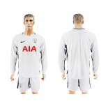 Tottenham Hotspur Blank Home Long Sleeves Soccer Club Jersey