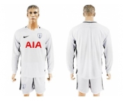 Tottenham Hotspur Blank Home Long Sleeves Soccer Club Jersey