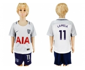 Tottenham Hotspur #11 Lamela Home Kid Soccer Club Jersey