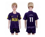 Tottenham Hotspur #11 Lamela Sec Away Kid Soccer Club Jersey