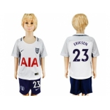 Tottenham Hotspur #23 Eriksen Home Kid Soccer Club Jersey