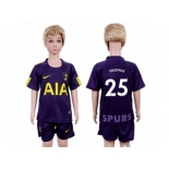 Tottenham Hotspur #25 Onomah Sec Away Kid Soccer Club Jersey