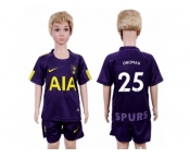 Tottenham Hotspur #25 Onomah Sec Away Kid Soccer Club Jersey