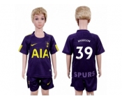 Tottenham Hotspur #39 Harrison Sec Away Kid Soccer Club Jersey