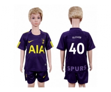 Tottenham Hotspur #40 Glover Sec Away Kid Soccer Club Jersey