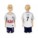 Tottenham Hotspur #7 Son Home Kid Soccer Club Jersey